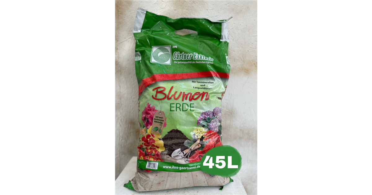 Gärtner Exklusiv Erde, 45 Liter Dosch Blumen