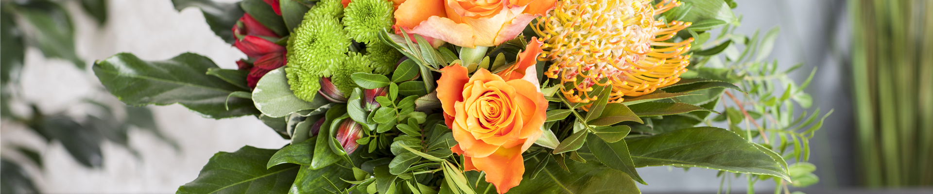 Strauß Nadelkissen, Rosen orange Strauß Nadelkissen, Rosen orange