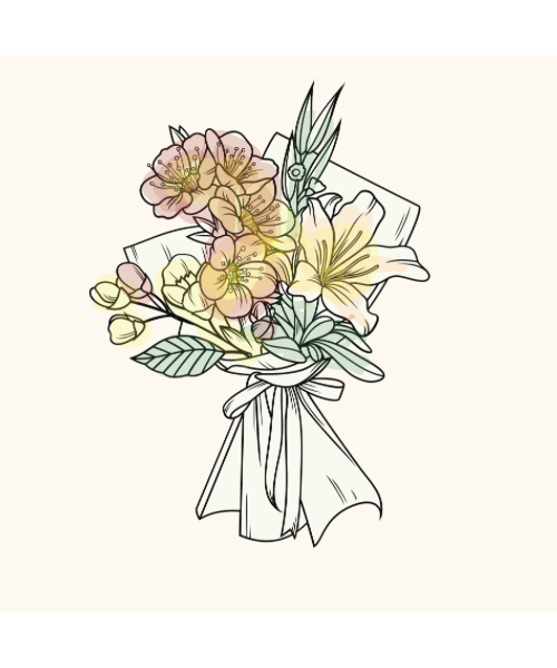 Überraschungsstrauß Orange- Gelb 